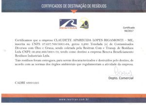 Certificado de Descarte